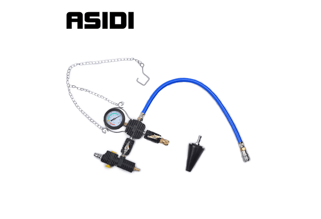 IMP0015- Testador de pressão de radiador, esfriamento mestre com kits de purga e recarga