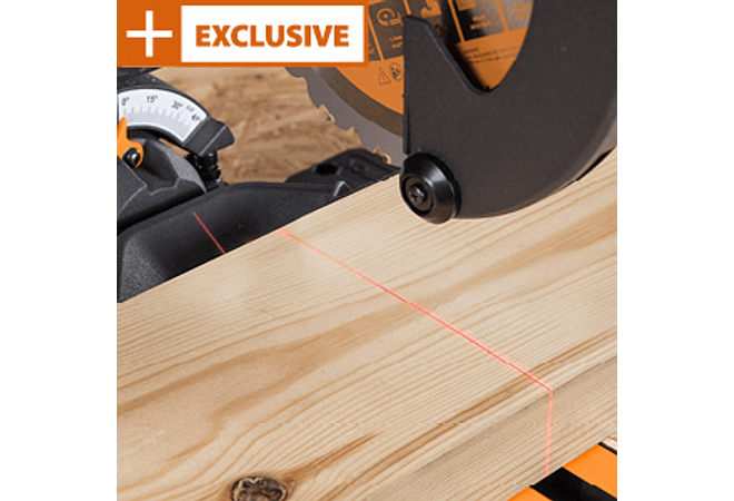 IMP0016- Evolution Serra de esquadria deslizante de 185 mm (R185SMS+) de Evolution com corte multimaterial; bisel de 45°, mitra de 50°; guia a laser. 