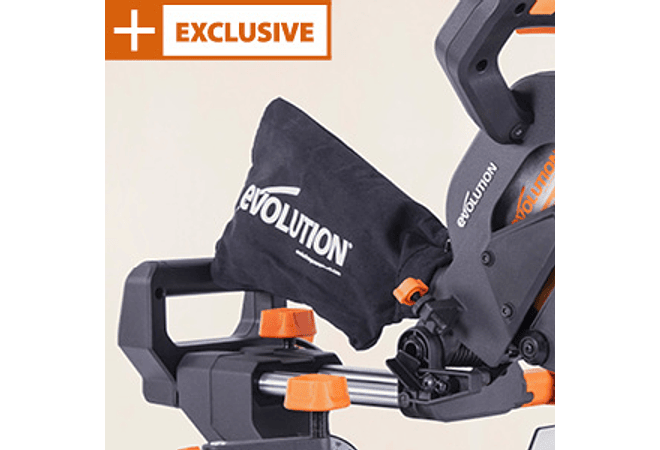 IMP0016- Evolution Serra de esquadria deslizante de 185 mm (R185SMS+) de Evolution com corte multimaterial; bisel de 45°, mitra de 50°; guia a laser. 