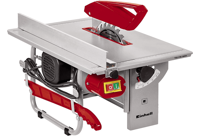 IMP0020- Einhell TH-TS 820 - Mesa de corte (800 W, lâmina de serrilha: diâmetro 200 x 16, 24 dentes) cor vermelha