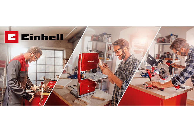 IMP0020- Einhell TH-TS 820 - Mesa de corte (800 W, lâmina de serrilha: diâmetro 200 x 16, 24 dentes) cor vermelha