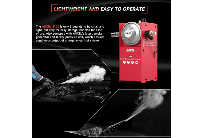 IMP0033 - Detetor de Fuga de Fumo de automóvel Ancel s100 