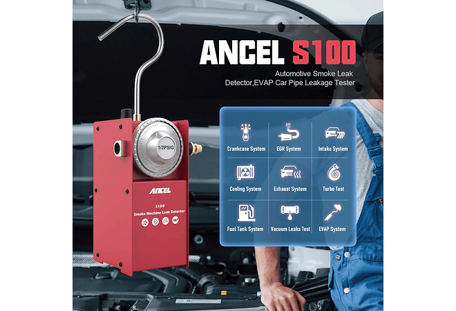 IMP0033 - Detetor de Fuga de Fumo de automóvel Ancel s100 