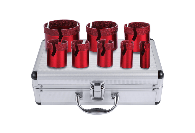 IMP0029- Broca de Diamante VEVOR 8 pces porcelana, mármore, granito etc.