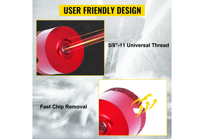 IMP0029- Broca de Diamante VEVOR 8 pces porcelana, mármore, granito etc.