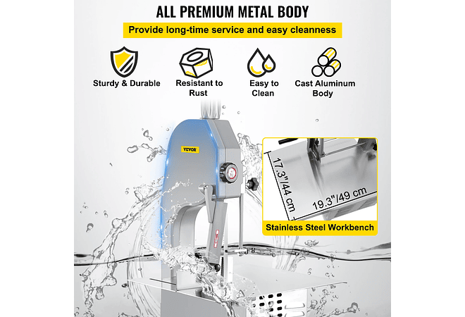 IMP0037- Máquina de corte profissional elétrica de carne/osso - VEVOR