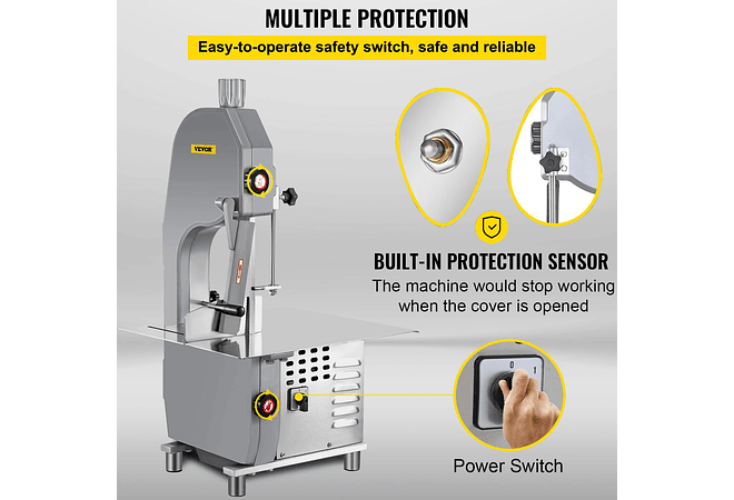 IMP0037- Máquina de corte profissional elétrica de carne/osso - VEVOR