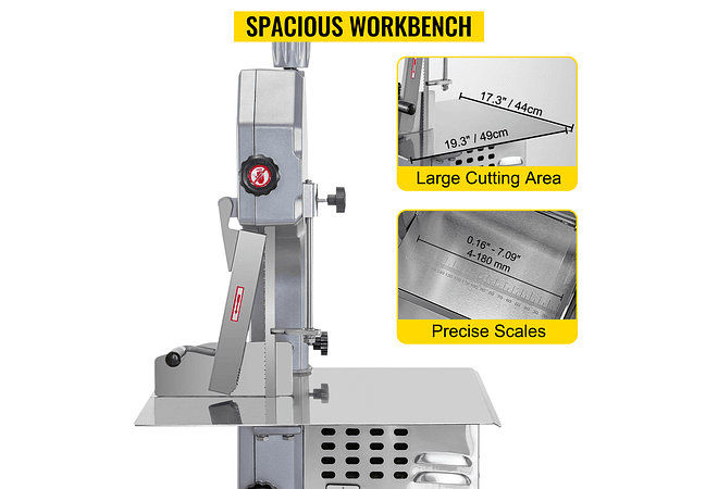 IMP0037- Máquina de corte profissional elétrica de carne/osso - VEVOR