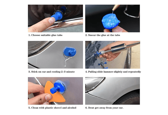IMP0040- Ferramenta de remoção Dent, Reparação Dent, Extrator Kit, Slide Hammer, Ventosas, Granizo danos