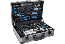 IMP0022- Karcher Mala de ferramentas - 101 peças, plástico, inclui martelo, alicate, conjunto de chaves de fenda, chave de catraca, serra, fita métrica e muito mais