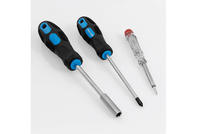 IMP0022- Karcher Mala de ferramentas - 101 peças, plástico, inclui martelo, alicate, conjunto de chaves de fenda, chave de catraca, serra, fita métrica e muito mais