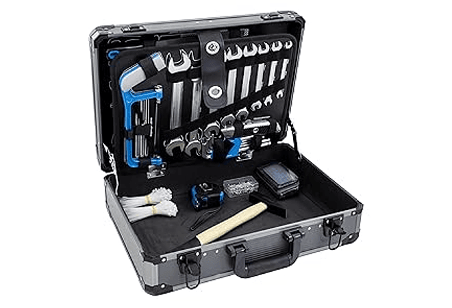 IMP0022- Karcher Mala de ferramentas - 101 peças, plástico, inclui martelo, alicate, conjunto de chaves de fenda, chave de catraca, serra, fita métrica e muito mais