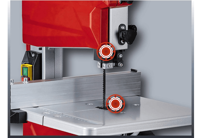 IMP0024- Serra de fita, potência de 250 W, desaceleração 1400 min - 1, velocidade de lâmina 900 m/min, 6 dentes Einhell TC-SB 200/1,