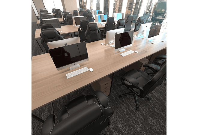 IMP0028- Cadeira de ergonómica de couro para jogos, cadeira giratória de escritório para computador de trabalho (preto)