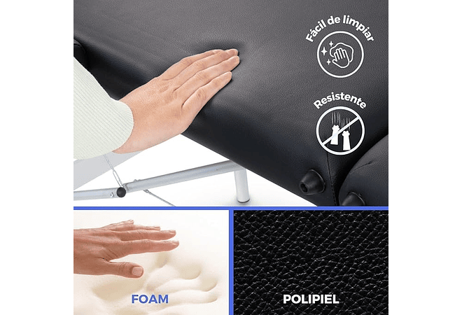 IMP0036- Mobiclinic, Maca de massagem dobrável, CM-01 básico, mesa de massagem, maca de massagem profissional, portátil, madeira, 2 corpos, marca espanhola, regulável, 180 x 60 cm,...