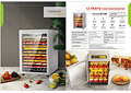 IMP0042-Secador de alimentos doméstico com 12 camadas 220 vfrutas, máquina de secagem, desidrata e dissolução de alimentos 