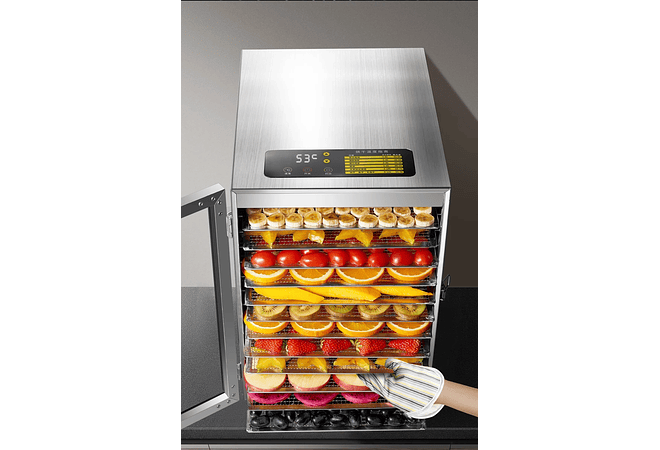 IMP0042-Secador de alimentos doméstico com 12 camadas 220 vfrutas, máquina de secagem, desidrata e dissolução de alimentos 