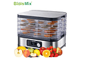 IMP0043- Biolomix bpa livre 5 bandejas secador de alimentos desidratador com temporizador digital e controle de temperatura para frutas carne vegetal carne seca