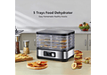 IMP0043- Biolomix bpa livre 5 bandejas secador de alimentos desidratador com temporizador digital e controle de temperatura para frutas carne vegetal carne seca