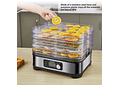 IMP0043- Biolomix bpa livre 5 bandejas secador de alimentos desidratador com temporizador digital e controle de temperatura para frutas carne vegetal carne seca