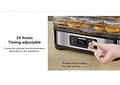 IMP0043- Biolomix bpa livre 5 bandejas secador de alimentos desidratador com temporizador digital e controle de temperatura para frutas carne vegetal carne seca