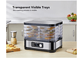 IMP0043- Biolomix bpa livre 5 bandejas secador de alimentos desidratador com temporizador digital e controle de temperatura para frutas carne vegetal carne seca