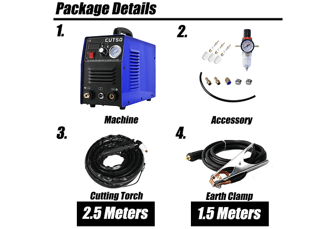 IMP0044- Máquina de soldar, corte a plasma CT50 220V 50A com tocha de corte PT31 
