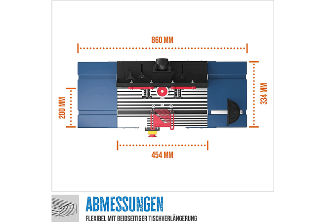 IMP0045- Güde Mesa fresadora OFT 855 58086 (fresadora profissional de alumínio fundido a pressão com ranhuras guia para batente paralelo)