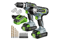 IMP0047- Berbequim elétrico sem fio 20ve chave de fenda de impacto conjunto de conjuntos de ferramentas elétricas recarregáveis com 16 conjuntos de acessórios 