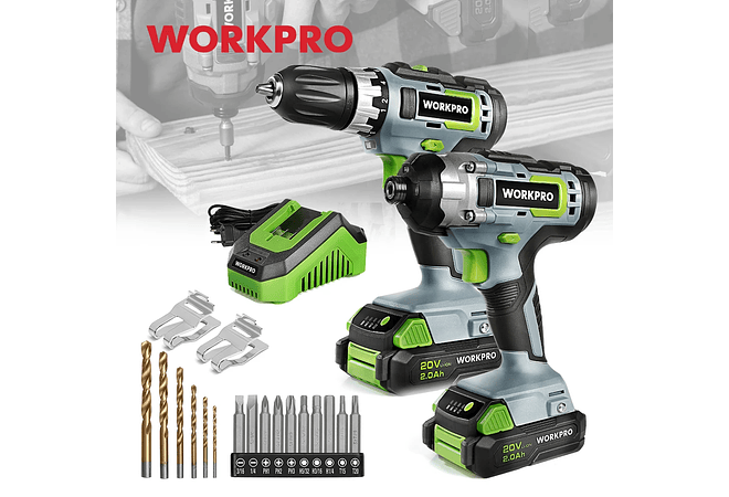 IMP0047- Berbequim elétrico sem fio 20ve chave de fenda de impacto conjunto de conjuntos de ferramentas elétricas recarregáveis com 16 conjuntos de acessórios 