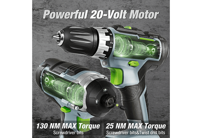 IMP0047- Berbequim elétrico sem fio 20ve chave de fenda de impacto conjunto de conjuntos de ferramentas elétricas recarregáveis com 16 conjuntos de acessórios 