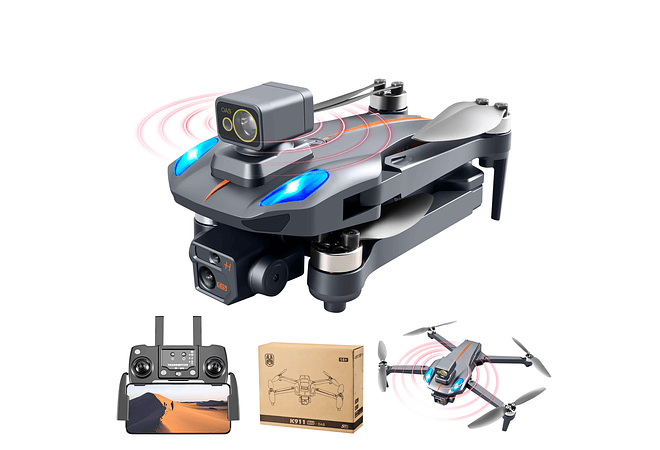IMP0048- Drone XKJ K911 Max 5G WIFI FPV GPS com câmera dupla ESC 8K 360° 225g RC quadcopter RTF