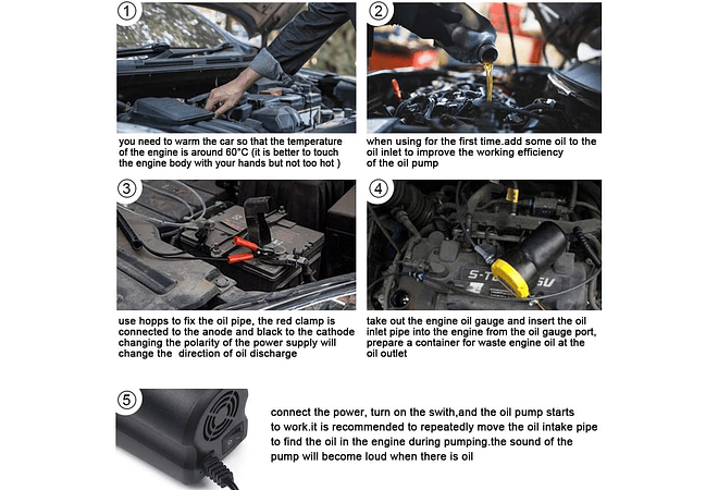 IMP0054- Bomba extrator de óleo, 12 V 60 W e óleo e diesel, para automóveis/motocicletas/barcos/caravanas