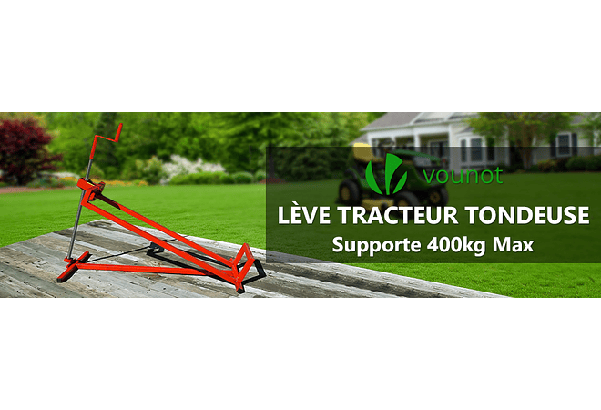 IMP0057- VOUNOT Elevador para trator corta-relvas, dispositivo de elevação, 400 kg, 