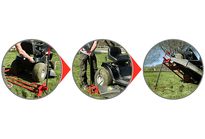 IMP0057- VOUNOT Elevador para trator corta-relvas, dispositivo de elevação, 400 kg, 