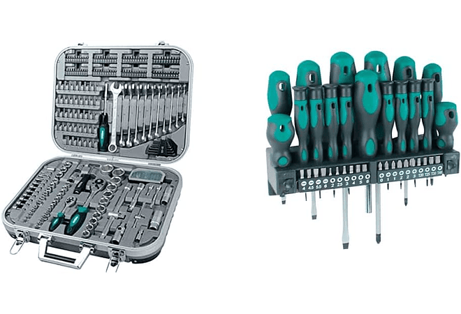 IMP0062- Conjunto de chaves 1/4&quot; + 1/2&quot;. - M9 8450 - 232 peças- .Mannesmann