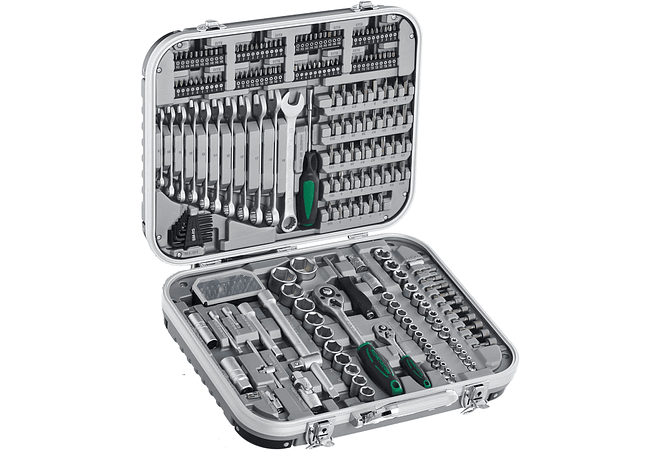 IMP0062- Conjunto de chaves 1/4&quot; + 1/2&quot;. - M9 8450 - 232 peças- .Mannesmann