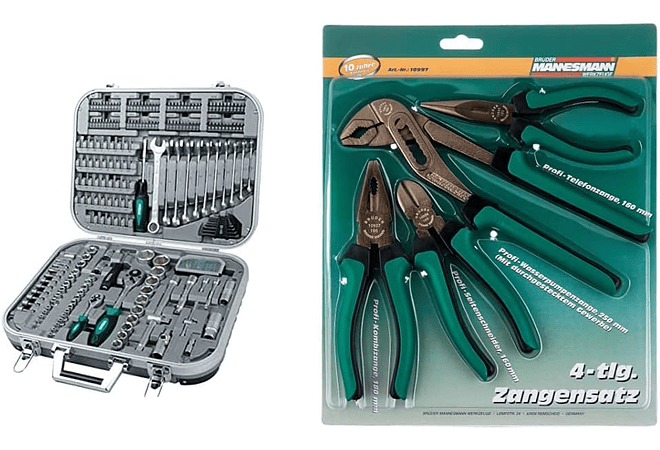 IMP0062- Conjunto de chaves 1/4&quot; + 1/2&quot;. - M9 8450 - 232 peças- .Mannesmann