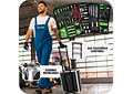 IMP0063- TecTake Mala ferramentas profissional com 1200 peças, carrinho ferramentas com pega telescópica, caixa de ferramentas completa com 4 níveis, carrinho de ferramentas ofici...