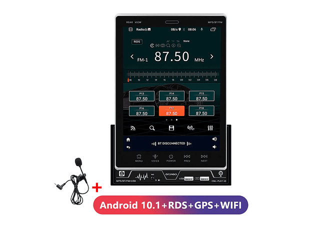 IMP0075- Rádio para automóvel , ecrã vertical, Auto Stereo Universal, Rádio, Mapa GPS para Volkswagen, Nissan, Kia, 2 Din, 9,5&quot;