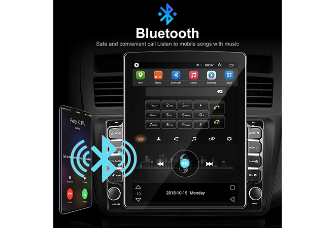 IMP0078- Rádio Carro Podofo Android, Tela Vertical, Navegação GPS, Autoradio, Estilo Tesla, Unidade de Cabeça, Receptor Estéreo, RDS, 9.7 &quot;, 2 Din