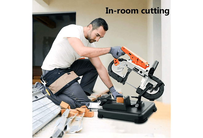  IMP0079- Serra de fita de metal com foco LED (Anbull) , 1100 W/230 V, ajustável 0 a 45 °