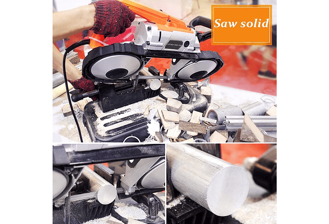  IMP0079- Serra de fita de metal com foco LED (Anbull) , 1100 W/230 V, ajustável 0 a 45 °