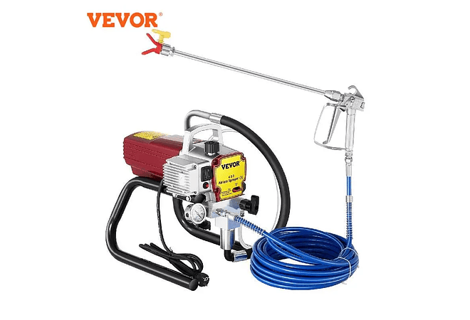 IMP0081- VEVOR-Pulverizador De Pintura De Parede Alta Pressão, 2.2 L/Min para Teto e Piso