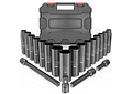 IMP0082- Conjunto de soquetes de impacto métrico METERK-Drive, chave profunda para ferramentas de reparo pneumáticas, 9-24mm, 20pcs, 1/2&quot;