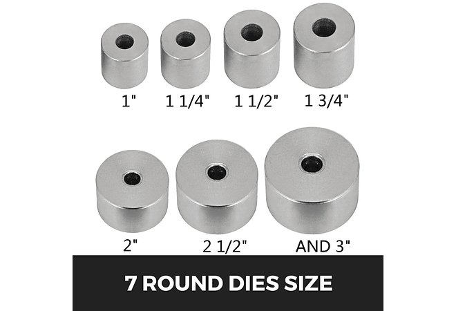 IMP0083- Vevor dobrador de tubulação YP-9 kit de dobra de tubo de aço bancada manual com 7 dados 1-3in 