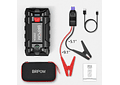 IMP0084- Iniciante de arranque de emergência para carro/motoBRPOM 2000 A, 21800 mAh, (motores de até 8,0 l, gás ou 6,5 l, diesel), lanterna LED, porta USB para smartphone (2000 A)