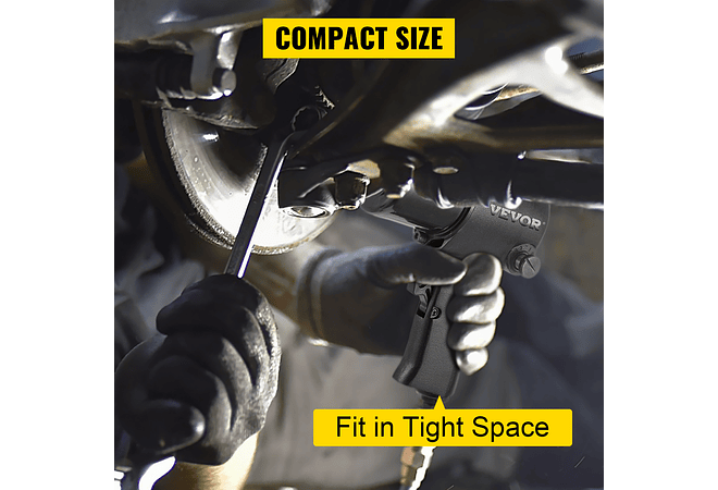 IMP0086- 1/2in chave de impacto pneumática chave inglesa torque 660n. m chave de chave de automóvel profissional pneu porca mangas reparação ferramenta oficina- VEVOR