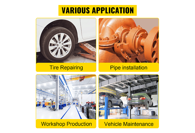 IMP0086- 1/2in chave de impacto pneumática chave inglesa torque 660n. m chave de chave de automóvel profissional pneu porca mangas reparação ferramenta oficina- VEVOR