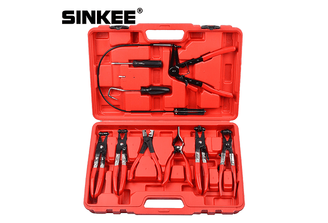  IMP0088- Conjunto de ferramentas de remoção automática - alicate de braçadeira de cabo flexível (9 peças) ( alicate de cabo giratório) 